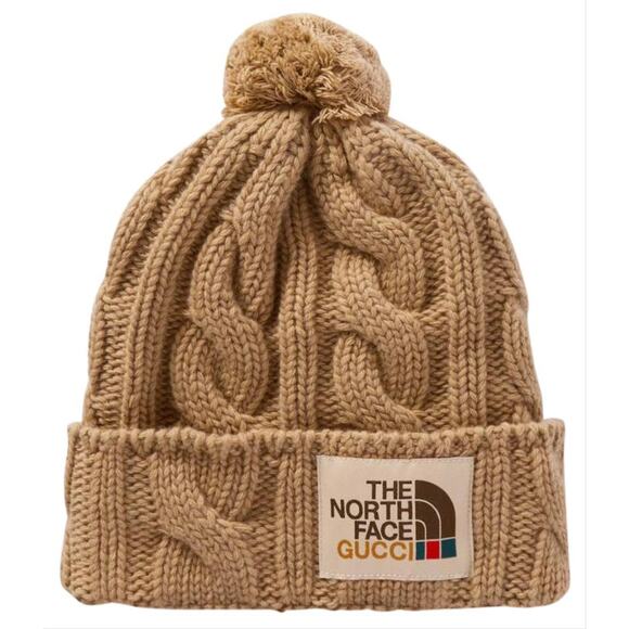 GUCCI x The North Face cable knit pompom beanie